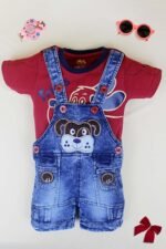 Kids Half Sleeve Denim Dungaree Dress Set PACK OF 2 - Image 2