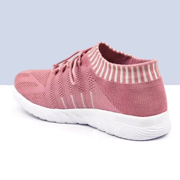 Women's Walking Shoes Lightweight Breathable Flying Woven Mesh Upper Casual Jogging Shoes Ladies Tennis Shoes Workout Footwear Non-Slip Gym Sneakers for Women_Pink - Image 2