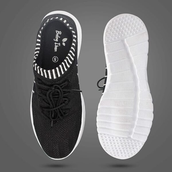 Walking Shoes Women Sock Sneakers Lightweight Comfy Breathable Casual Pull-on Daily Shoes_Black - Image 3