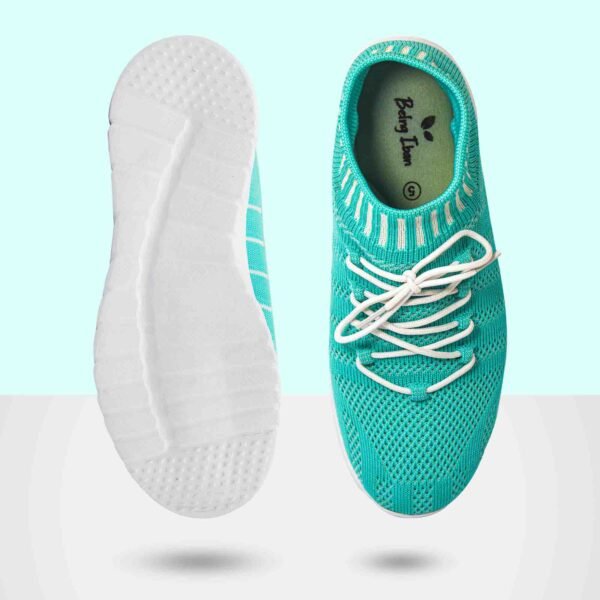 Women's Lightweight Athleisure Knitted Active Wear Slip-On Sneaker Shoes for Sports, Athletics and Walking_Sea Green - Image 3