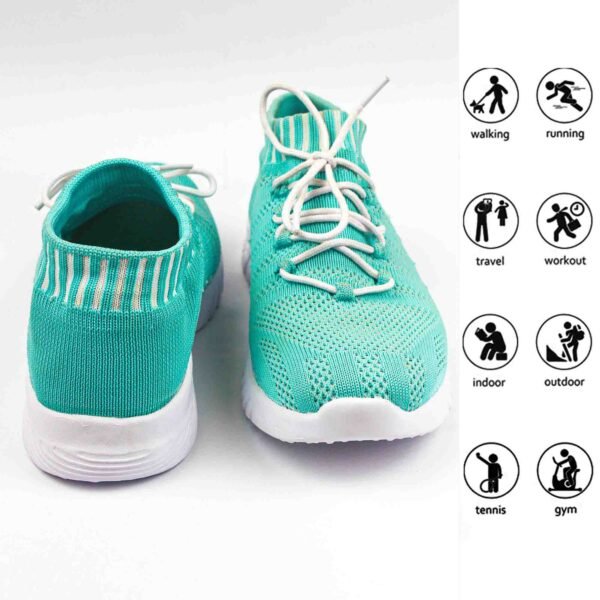 Women's Lightweight Athleisure Knitted Active Wear Slip-On Sneaker Shoes for Sports, Athletics and Walking_Sea Green - Image 6