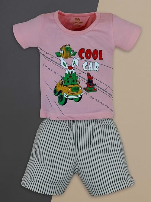Baby Boy's Cotton Clothing Set Baby's/Cotton Tshirt Pant Set Boy's/Cotton Half Sleeves T-shirt with Pant Set/Child Cotton T-Shirt And Shorts Clothing Set