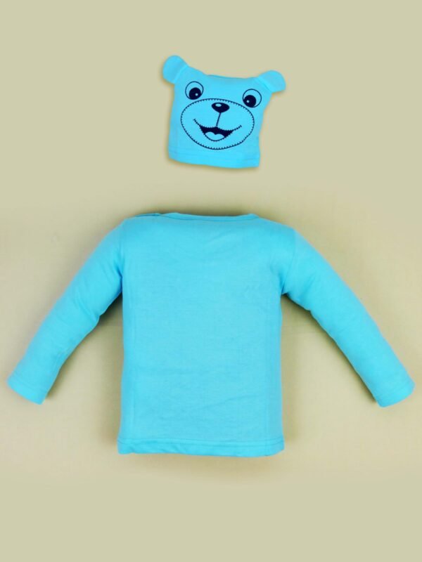 Cotton Clothing Sets for Boys & Girls - Unisex Clothing Sets Full Sleeve T-Shirt Pant & Cap_Green - Image 4