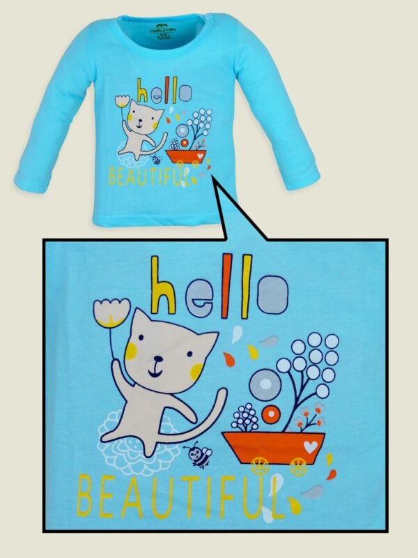 Cotton Clothing Sets for Boys & Girls - Unisex Clothing Sets Full Sleeve T-Shirt Pant & Cap_Green - Image 3