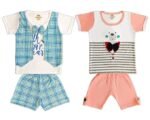 Cotton Half Sleeves T-shirt with Pant Set PACK OF 2 /Child Cotton T-Shirt And Shorts Clothing Set