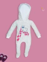 Baby Boys-girls Sleep and Play Pajamas, 100% Cotton One-piece Romper Jumpsuit Snap Buttons Front Pajamas White