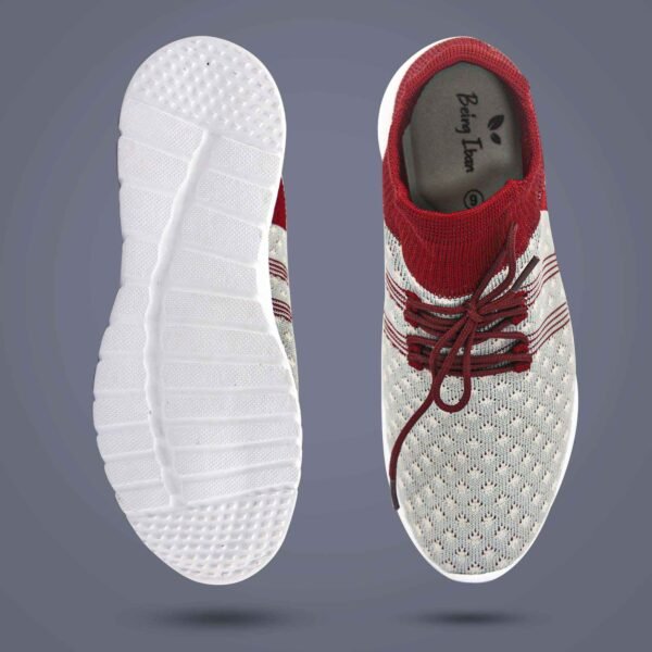 Women's Walking Shoes Lightweight Breathable Casual Jogging Shoes Ladies Tennis Shoes Workout Footwear Non-Slip Gym Sneakers for Women_Maroon - Image 3