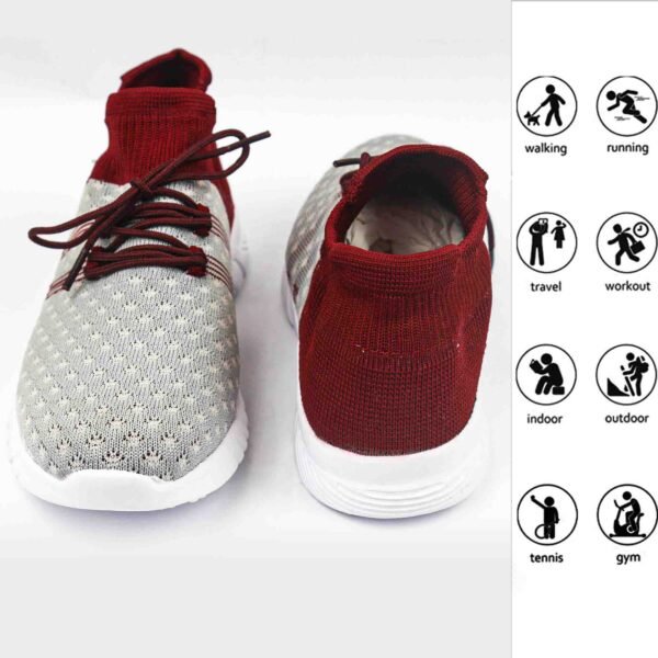 Women's Walking Shoes Lightweight Breathable Casual Jogging Shoes Ladies Tennis Shoes Workout Footwear Non-Slip Gym Sneakers for Women_Maroon - Image 6