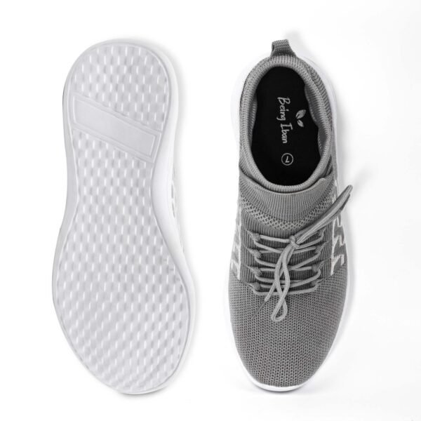 Men's Running Shoes Ultra Lightweight Breathable Walking Shoes Non Slip Athletic Fashion Sneakers Mesh Workout Casual Sports Shoes_Grey - Image 3