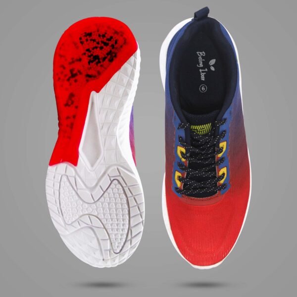 Mens Athletic Running Tennis Shoes Lightweight Sport Gym Jogging Walking Sneakers For Men-Red - Image 2