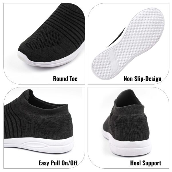 Mens Walking Shoes Lightweight Breathe Mesh Running Shoes Slip On Fashion Tennis Sneakers Comfort Gym Workout Shoe - Image 5