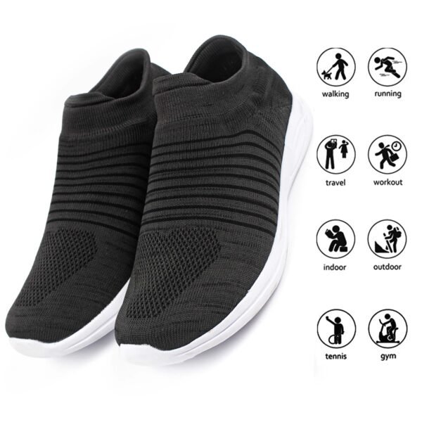 Mens Walking Shoes Lightweight Breathe Mesh Running Shoes Slip On Fashion Tennis Sneakers Comfort Gym Workout Shoe - Image 6