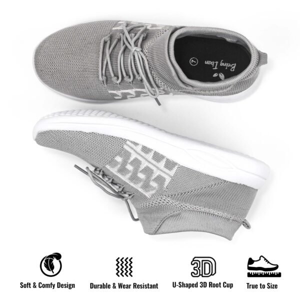 Men's Running Shoes Ultra Lightweight Breathable Walking Shoes Non Slip Athletic Fashion Sneakers Mesh Workout Casual Sports Shoes_Grey - Image 4