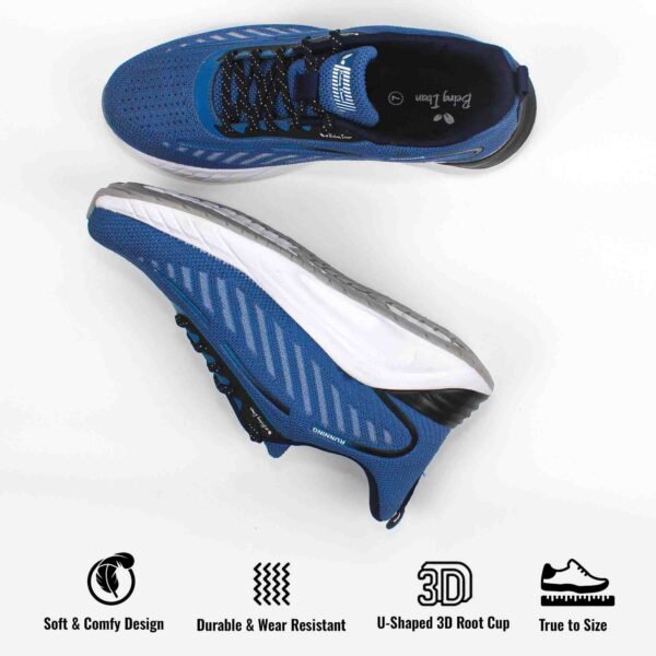 Men's Lightweight Quick Drying Aqua Water Shoes Athletic Sport Walking Shoes For Man_Blue - Image 4