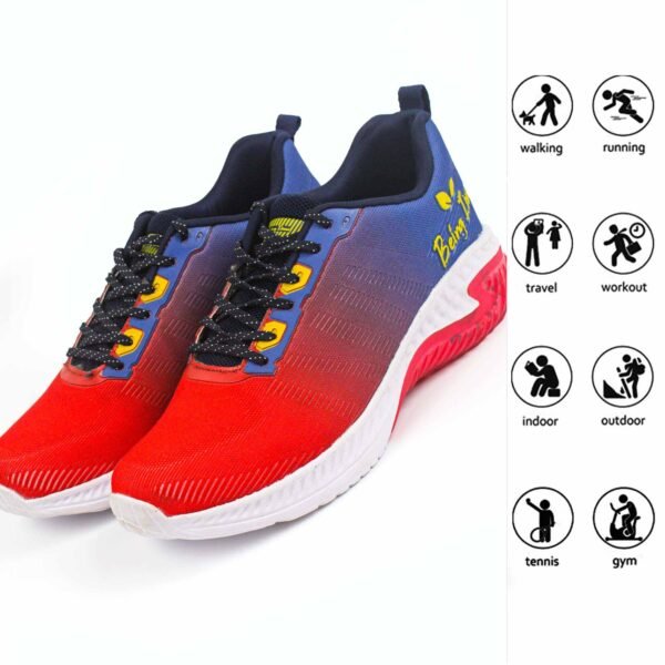 Mens Athletic Running Tennis Shoes Lightweight Sport Gym Jogging Walking Sneakers For Men-Red - Image 6