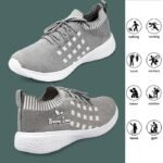 Women's Lightweight Athleisure Knitted Active Wear Slip-On Sneaker Shoes for Sports, Athletics and Walking_Grey - Image 4