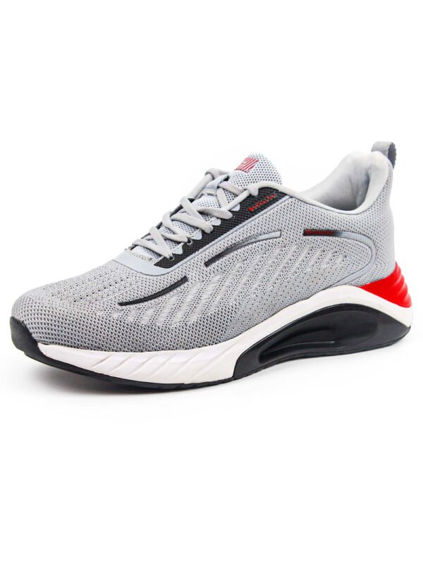 Men's Running Shoes Non Slip Shoes Breathable Lightweight Fashion Sneakers Slip Resistant Athletic Sports Walking Gym Work Shoes Grey & Black - Image 1