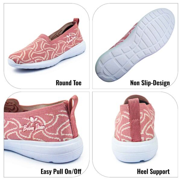 Women's Bellies|Women's & Girls' Ballet Flat Shoes|Comfortable Stylish Solid Wedge Heel Slip-On Bellies & Ballerina for Girls_Pink - Image 7