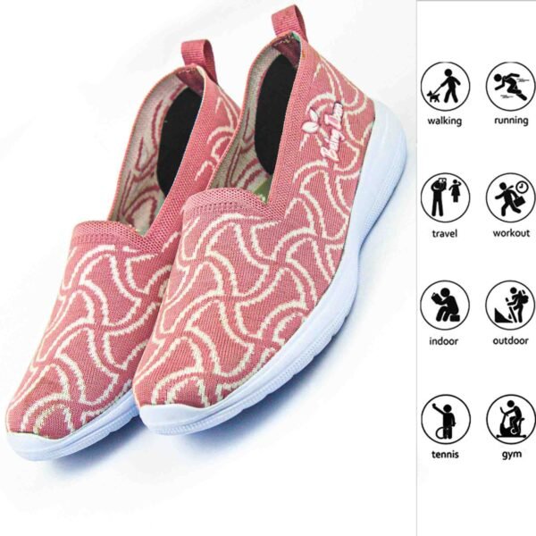 Women's Bellies|Women's & Girls' Ballet Flat Shoes|Comfortable Stylish Solid Wedge Heel Slip-On Bellies & Ballerina for Girls_Pink - Image 3