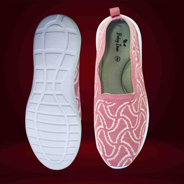 Women's Bellies|Women's & Girls' Ballet Flat Shoes|Comfortable Stylish Solid Wedge Heel Slip-On Bellies & Ballerina for Girls_Pink - Image 6