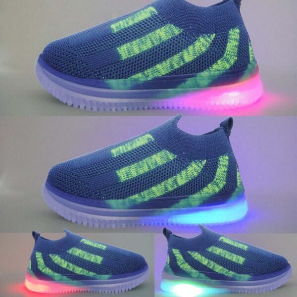9103456789176_1 Kids Light Up Pull On Shoes Toddler Girls Boys Breathable Led Flashing Sneakers Running Shoes/Slip-on For Boys&Girls |Fashionable and Fun for Boys and Girls | Available in Toddler and Little Kid Size - Image 1
