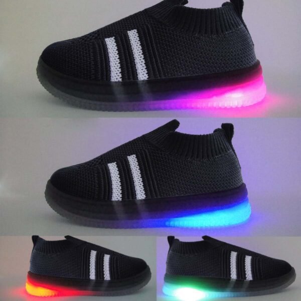 9153456789171_1 Kids Light Up Pull On Shoes Toddler Girls Boys Breathable Led Flashing Sneakers Running Shoes/Slip-on For Boys&Girls |Fashionable and Fun for Boys and Girls | Available in Toddler and Little Kid Size (Copy) - Image 1