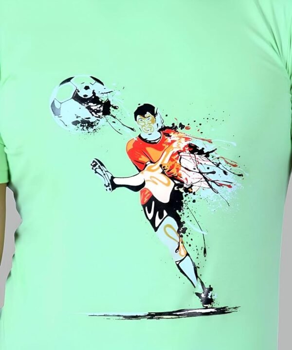 Men's Slim-Fit Eversoft Premium Cotton Short Sleeve Crewneck Tshirt,Breathable & Tag Free Skull Printed Tees For Men_Green - Image 3