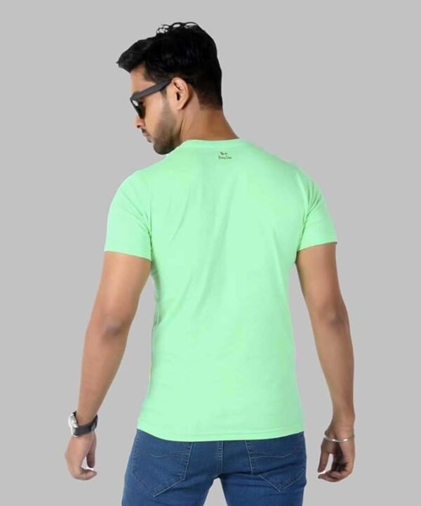 Men's Slim-Fit Eversoft Premium Cotton Short Sleeve Crewneck Tshirt,Breathable & Tag Free Skull Printed Tees For Men_Green - Image 4