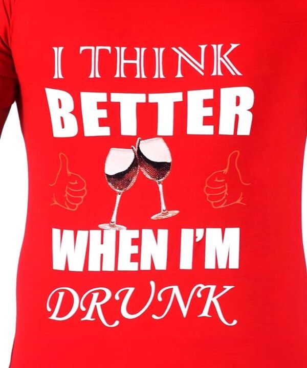 Men's Slim-Fit Eversoft Premium Cotton Short Sleeve Crewneck Tshirt,Breathable & Tag Free Skull Printed Tees For Men_Red - Image 4