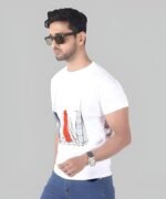 Men's Slim-Fit Eversoft Premium Cotton Short Sleeve Crewneck Tshirt,Breathable & Tag Free Skull Printed Tees For Men_White - Image 4