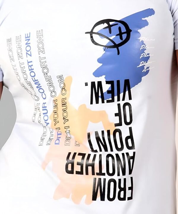 Men's Slim-Fit Eversoft Premium Cotton Short Sleeve Crewneck Tshirt,Breathable & Tag Free Skull Printed Tees For Men_White - Image 2