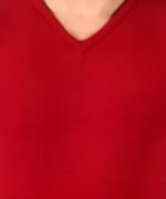 Men's Slim-Fit Eversoft Premium Cotton Short Sleeve V-Neck Tshirt,Breathable & Tag Free Solid Tees For Men_Maroon - Image 3