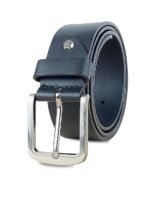 Genuine Men's Leather Belt, Full Grain Leather, Casual Jeans Leather Belts for Men,Hand Made Mens Casual Belts With Heavy Duty Metal Buckle__Black