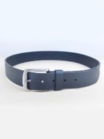 Genuine Men's Leather Belt, Full Grain Leather, Casual Jeans Leather Belts for Men,Hand Made Mens Casual Belts With Heavy Duty Metal Buckle__Black - Image 5
