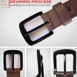 Genuine Men's Leather Belt, Full Grain Leather, Casual Jeans Leather Belts for Men,Hand Made Mens Casual Belts With Heavy Duty Metal Buckle_Light Brown & Handmilled_Pack Of 2 - Image 8