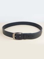 Genuine Women's Leather Belt, Cowhide Leather, Casual Jeans Leather Belts for Women,Hand Made Womens Casual Belts With Heavy Duty Metal Buckle_Yellow Brown & Classic Black_Pack Of 2 - Image 4