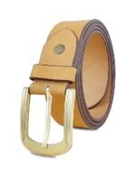 Genuine Women's Leather Belt, Cowhide Leather, Casual Jeans Leather Belts for Women,Hand Made Womens Casual Belts With Heavy Duty Metal Buckle_Mellow
