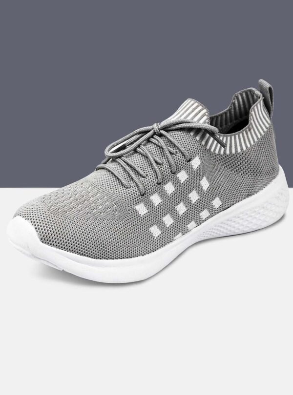 Women's Lightweight Athleisure Knitted Active Wear Slip-On Sneaker Shoes for Sports, Athletics and Walking_Grey - Image 1
