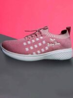 Women's Casual Shoes|Womens Running Sneaker|Women's Walking Shoes|Comfortable Lightweight Slip-ons| All Day Casual Wear Stylish Sneakers_Pink & White