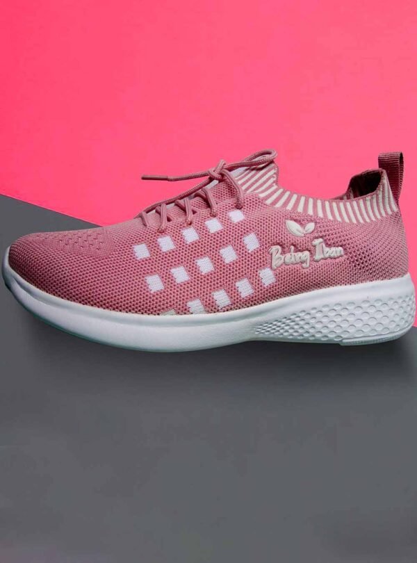 Women Shoe_2 Women's Casual Shoes|Womens Running Sneaker|Women's Walking Shoes|Comfortable Lightweight Slip-ons| All Day Casual Wear Stylish Sneakers_Pink & White - Image 1