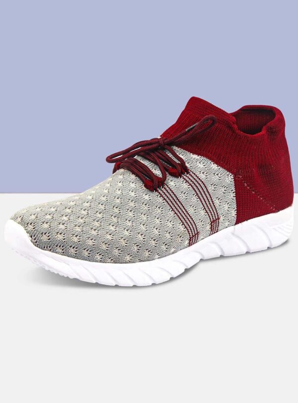 Women's Walking Shoes Lightweight Breathable Casual Jogging Shoes Ladies Tennis Shoes Workout Footwear Non-Slip Gym Sneakers for Women_Maroon - Image 1