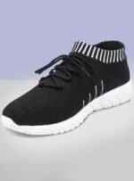 Walking Shoes Women Sock Sneakers Lightweight Comfy Breathable Casual Pull-on Daily Shoes_Black