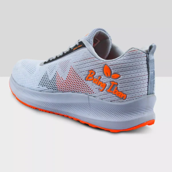 Mens Lightweight Athletic Running Walking Gym Shoes Casual Sports Shoes Fashion Sneakers Walking Shoes_Grey/Orange - Image 4